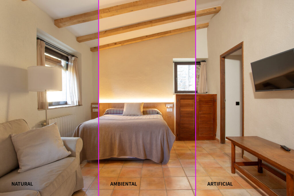 como mezclar luz natural y artificial en fotografía de arquitectura